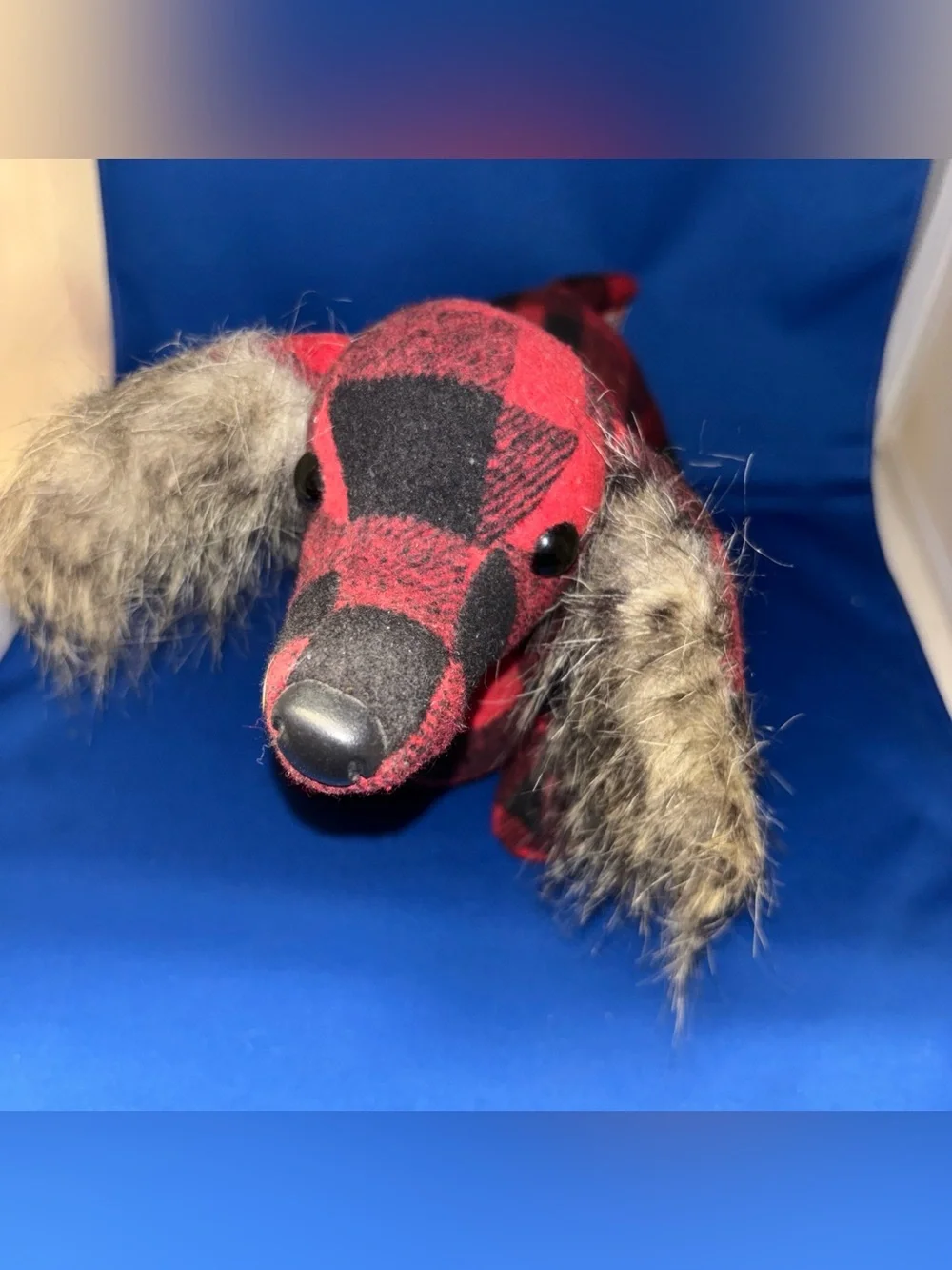 Douglas Cuddle Toys #14778 Griswold Plush Dachsund Buffalo Plaid RARE HTF 16